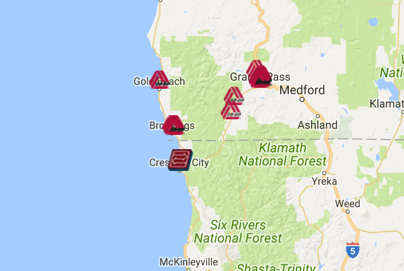 Map of Coast Central Branches & ATM's