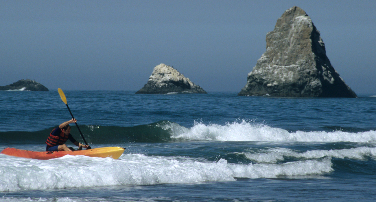 kayaking in the pacific