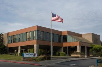 Coast Central Member Services Branch storefront on Harrison Street in Eureka