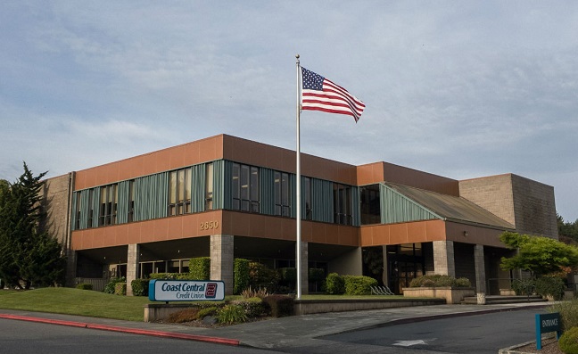 Coast Central Member Services Branch storefront on Harrison Street in Eureka