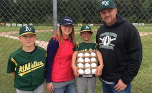 Coast Central rep with Redwood Empire Little League coach and two players