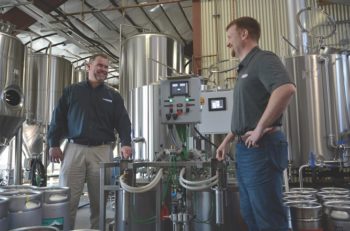 Matt Wakefield of SeaQuake Brewing and Robert Machado of Coast Central