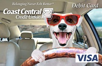 Picture of debit card with driving dog design