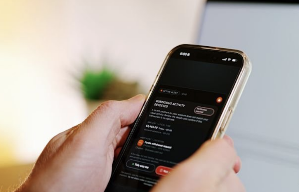 User looking at a suspicious voicemail claiming to be their credit union asking for sensitive information